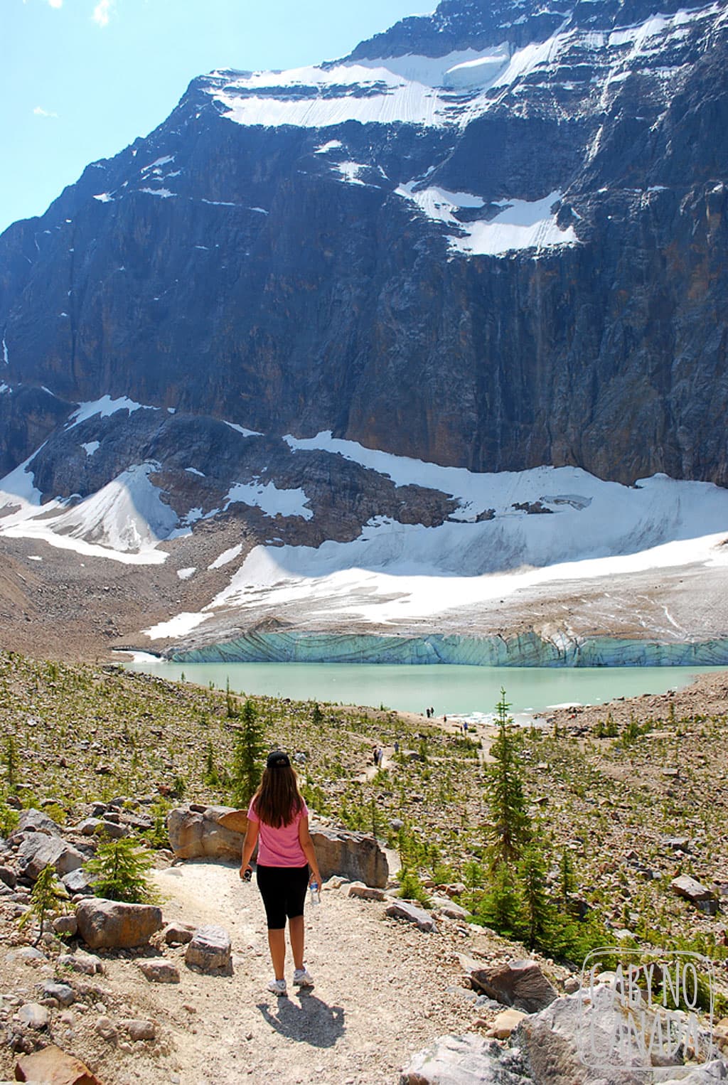 Mt. Edith Cavell, Jasper National Park - Canada (passando muito mal mas firme e forte fazendo a trilha)
